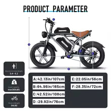 DEEPOWER S7Pro Off-Road Electric Bike - 1500W, 48V 60AH, Fat Tire - Crown&Co