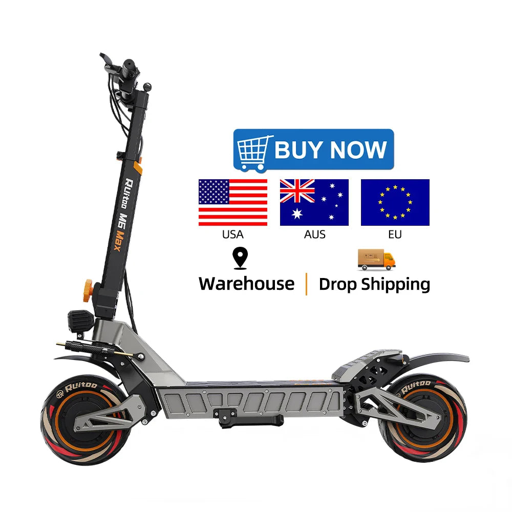 M6Max Dual Motor 5600W Electric Scooter - Fast & Foldable 11 Inch - Crown&Co