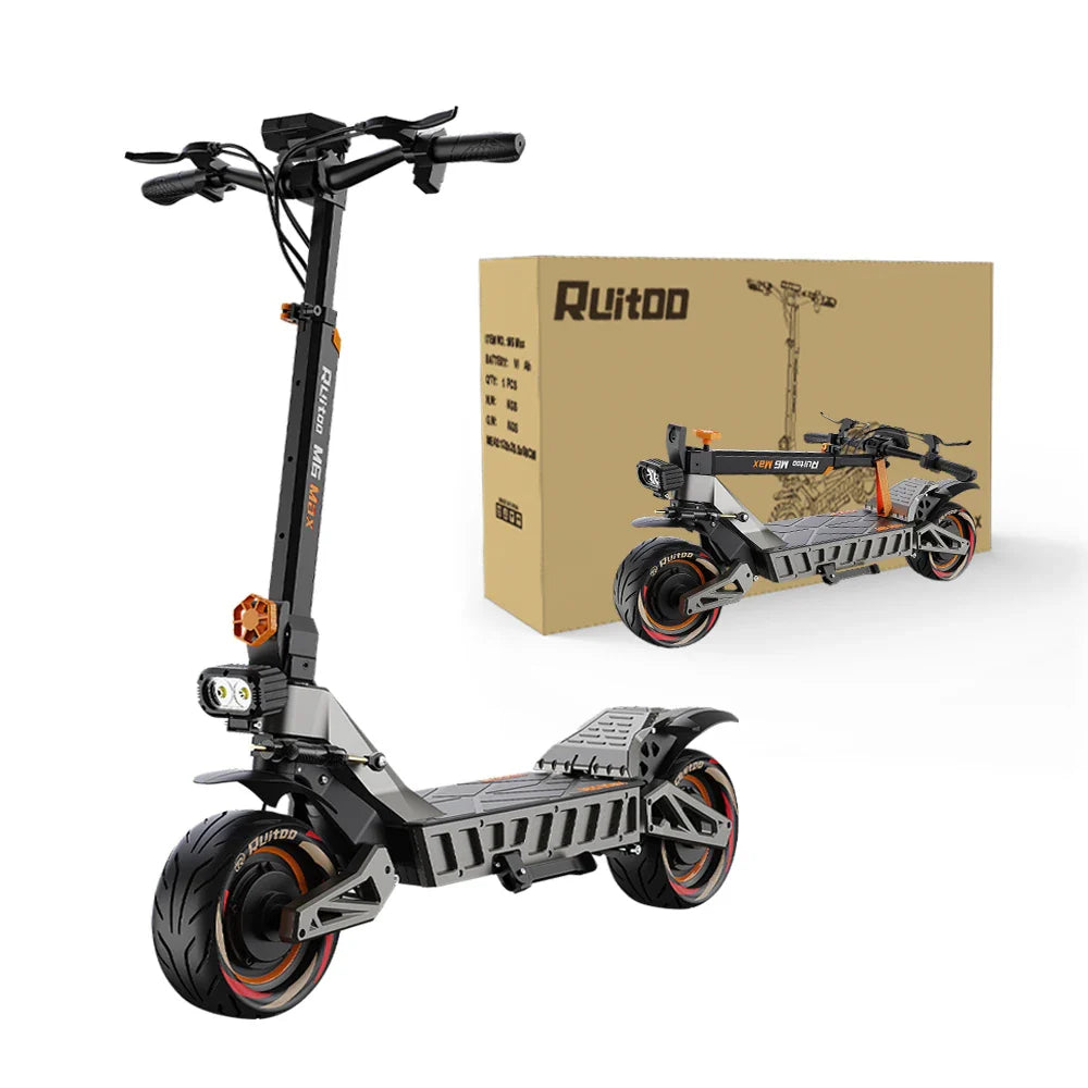 M6Max Dual Motor 5600W Electric Scooter - Fast & Foldable 11 Inch - Crown&Co