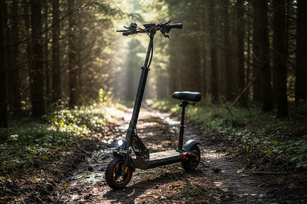 eBike Boys 800W Off-Road Electric Scooter – Forest Trail Shot