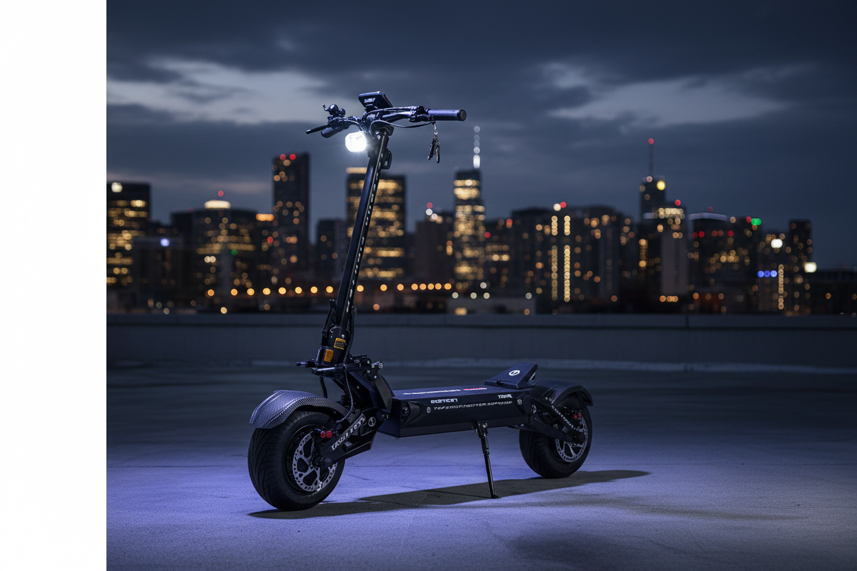 Teverun Fighter Supreme 7260R – Urban Night Rooftop Shot